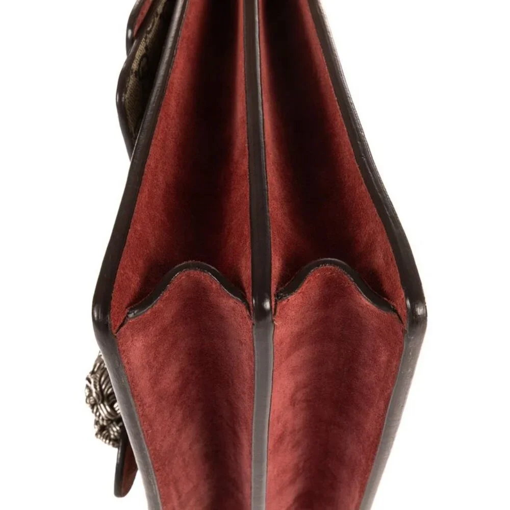 Gucci Blooms Dionysus Beige Burgundy Supreme Canvas Shoulder Bag - Picture 8 of 10